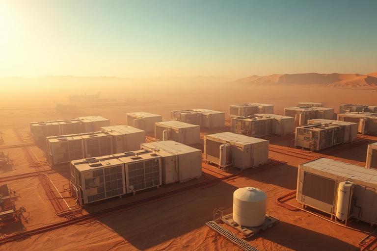 Desert data centre cooling units