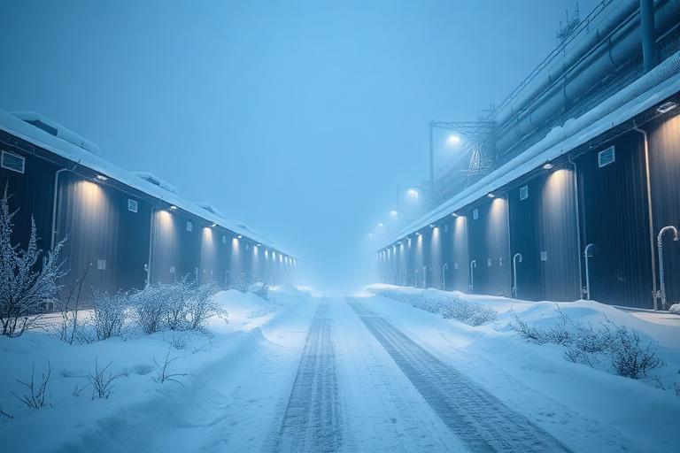 Snow-covered nordic data centre